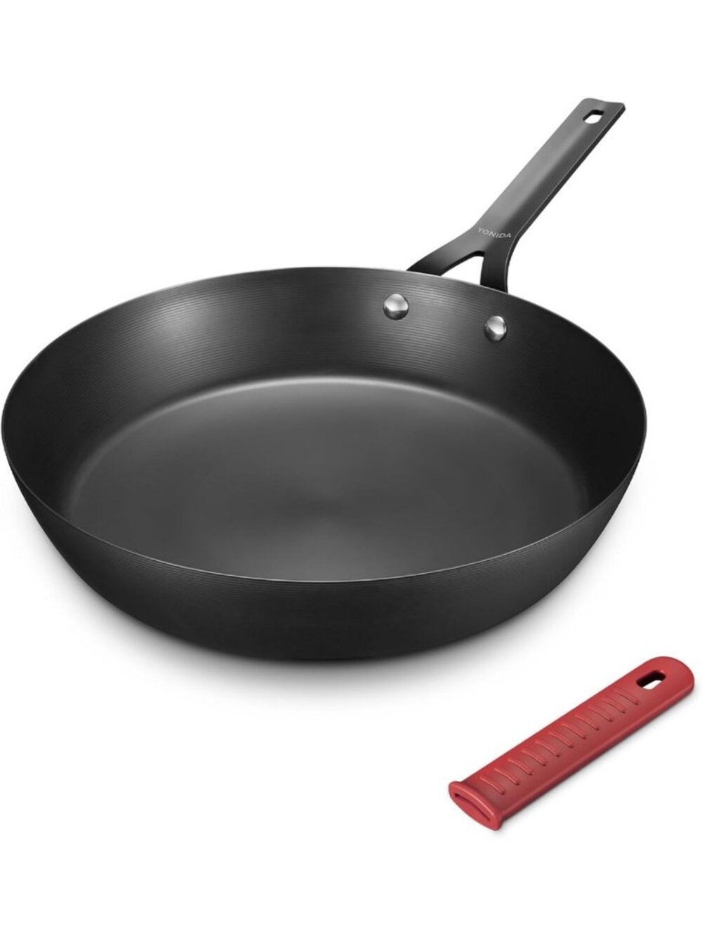 12" Nonstick Carbon Steel Frying Pan Skillet - Durable, Versatile Cookware